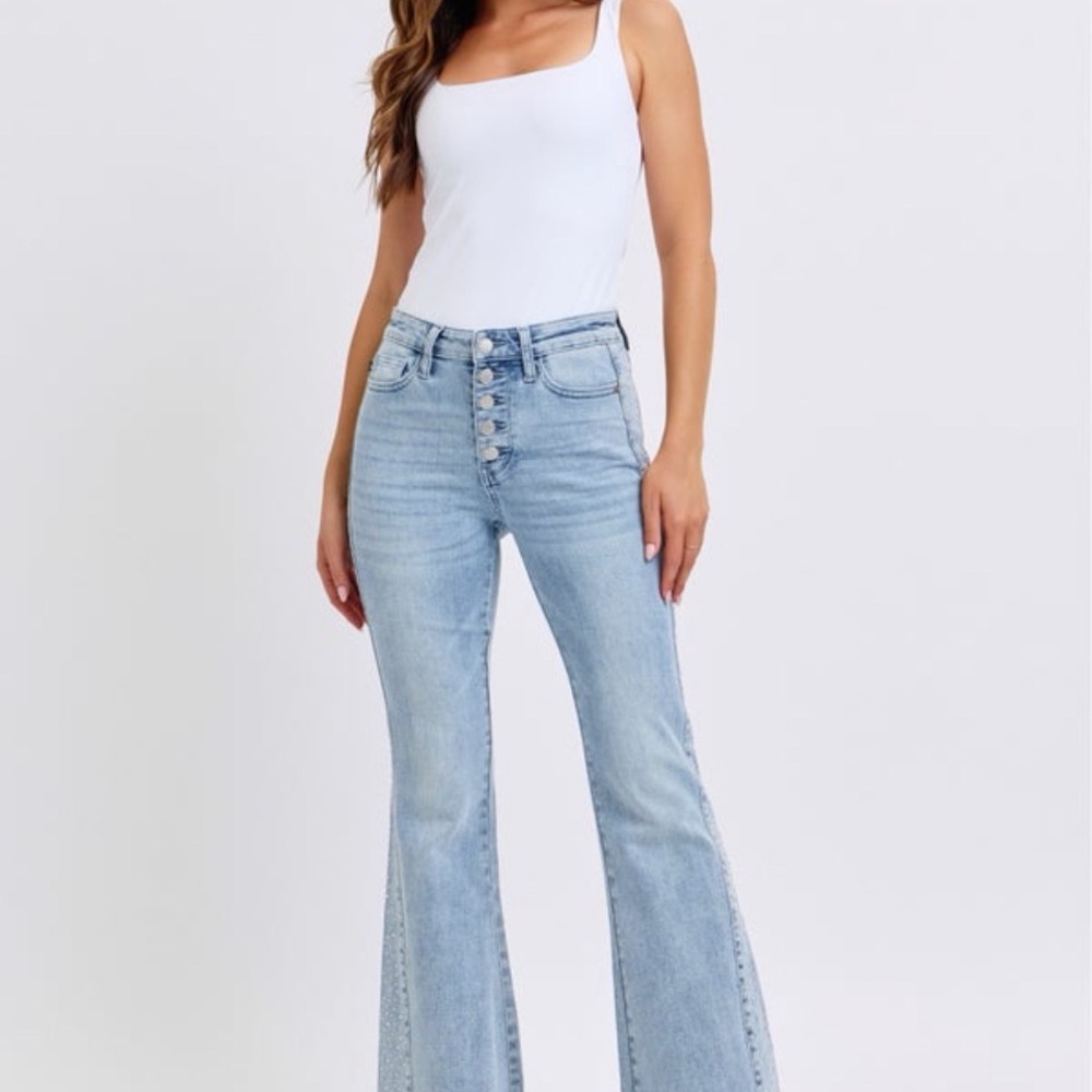 Judy Blue Light Blue Wide Leg Jeans